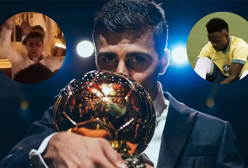 Rodri se acord&oacute; de Vinicius durante sus festejos.