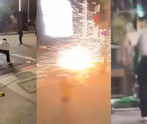 Aficionado de Los Dodgers pierde la mano durante festejos (VIDEO)