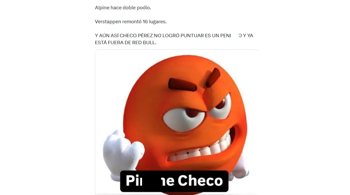 El piloto mexicano no pudo recuperar posiciones dentro de la parrilla.