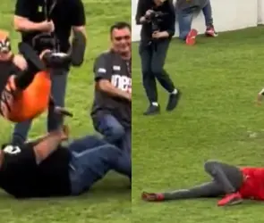 Luchadores golpean a aficionados de Chivas en el Akron (VIDEO)