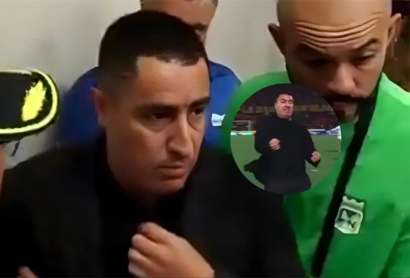 El t&eacute;cnico mexicano se vio sorprendido por las autoridades en plena conferencia.