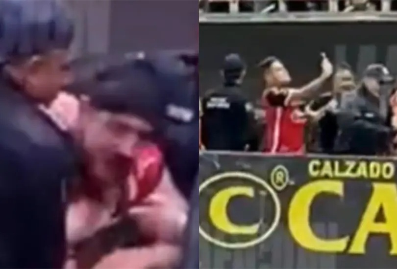La afici&oacute;n de Chivas invadi&oacute; la cancha tras la derrota.
