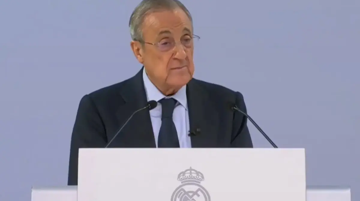  Florentino Pérez mostró su descontento por el balón de oro entregado a Rodri 