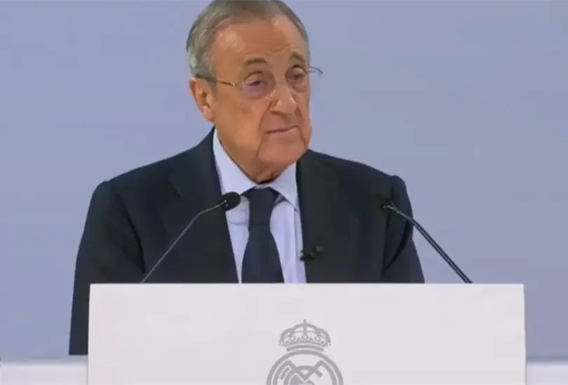 Florentino P&eacute;rez mostr&oacute; su descontento por el bal&oacute;n de oro entregado a Rodri