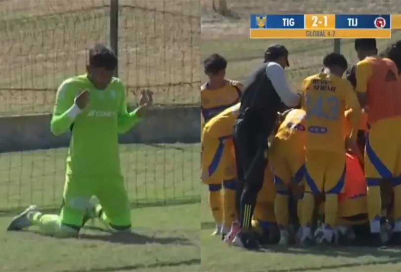 Sus compa&ntilde;eros lo abrazaron al terminar el encuentro