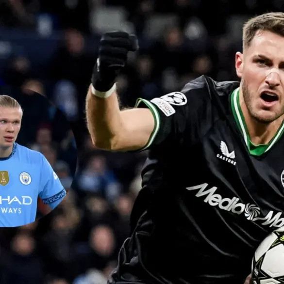 Santiago Giménez anota en el empate del Feyenoord al Manchester City