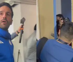 El momento en el que gente de Cruz Azul agrede a un periodista (VIDEO)