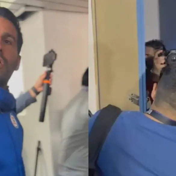 El momento en el que gente de Cruz Azul agrede a un periodista (VIDEO)