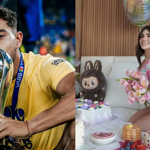 Alana Flores y Sebastián Cáceres son captados en los festejos del América