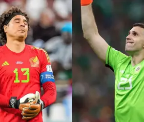 La burla del Dibu Martínez a Guillermo Ochoa (VIDEO)
