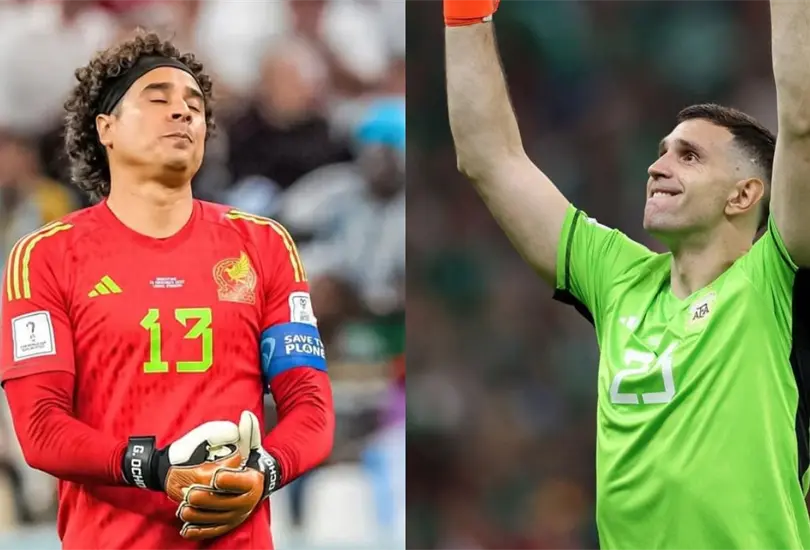 El Dibu Martínez no se inmutó ante las cámaras y se burló del portero mexicano El Dibu Martínez no se inmutó ante las cámaras y se burló del portero mexicano