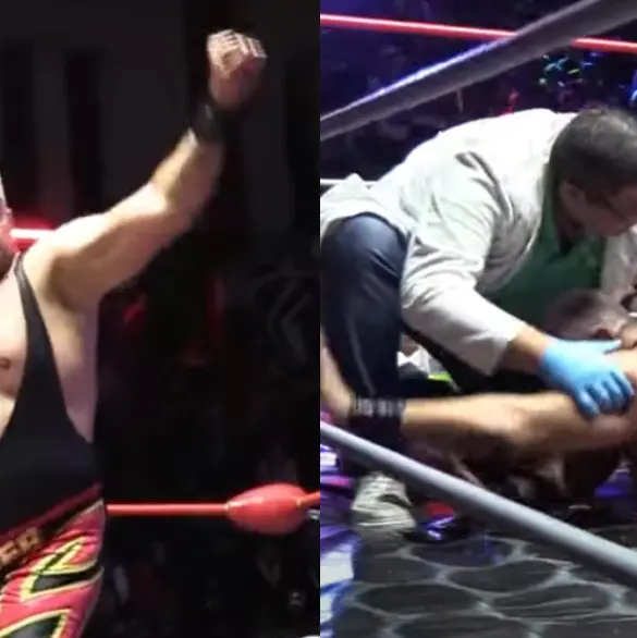 Shocker reaparece en el ring tras rumores de su recaída y sale en camilla