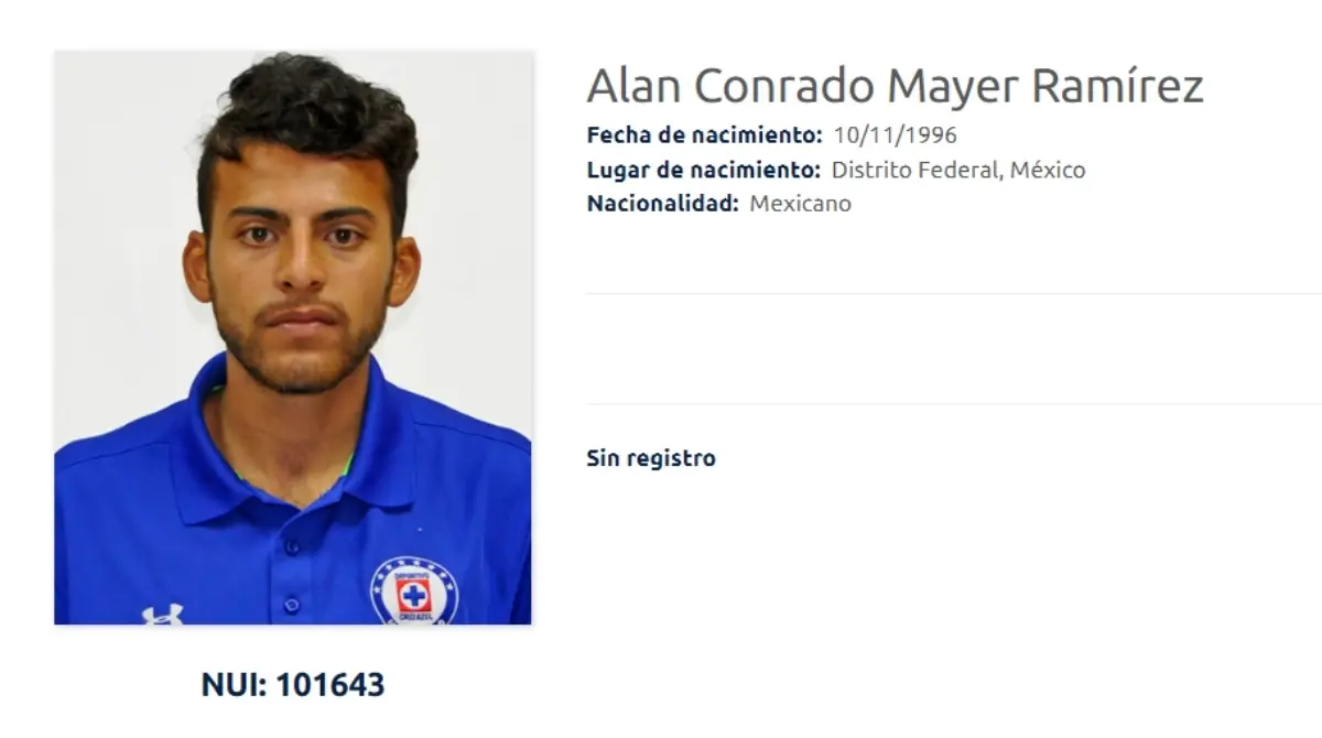 Alan Mayer era considerado como una promesa de Cruz Azul por allá de 2016, año en el que perdió la vida junto a otros tres acompañantes tras estampar una camioneta contra una escuela en la Alcaldía Gustavo A. Madero. Tenía 19 años.