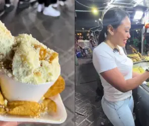 Chica se vuelve viral por tener su propio puesto de elotes (VIDEO)