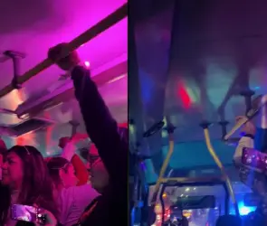 ¡Karol G abordo! Microbús en el Azteca pone el ambiente después del concierto de la cantante (VIDEO)