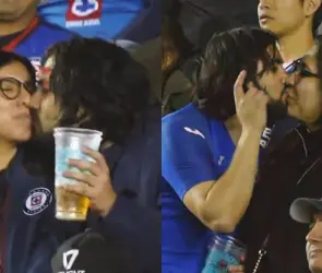 Aficionado de Cruz Azul se hace viral por su poliamor en pleno partido vs Tigres (VIDEO)