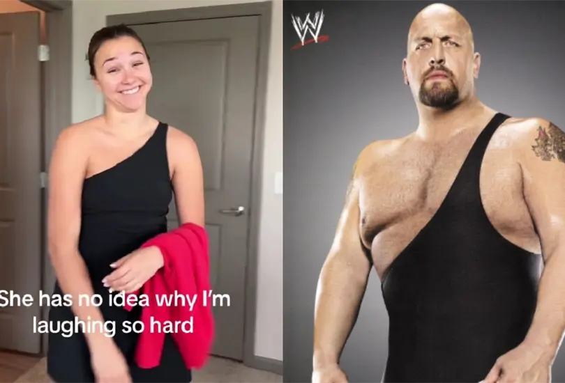 Esta chica y Big Show parecían dos gotas de agua. Esta chica y Big Show parecían dos gotas de agua.