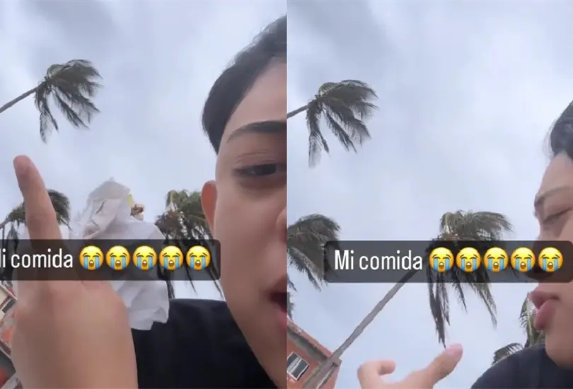 La chica ten&iacute;a la duda de qu&eacute; era lo que volar&iacute;a primero y su pambazo se la resolvi&oacute;. 