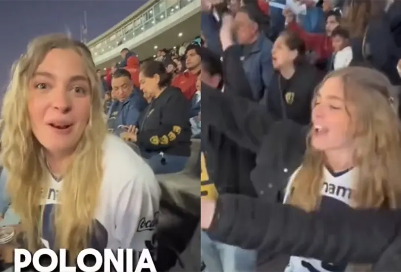 Una aficionada polaca se hizo fan de los Pumas.