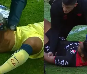 Eduardo Mudo Aguirre sufre lesión a lo Giovani Dos Santos en el Atlas vs Santos
