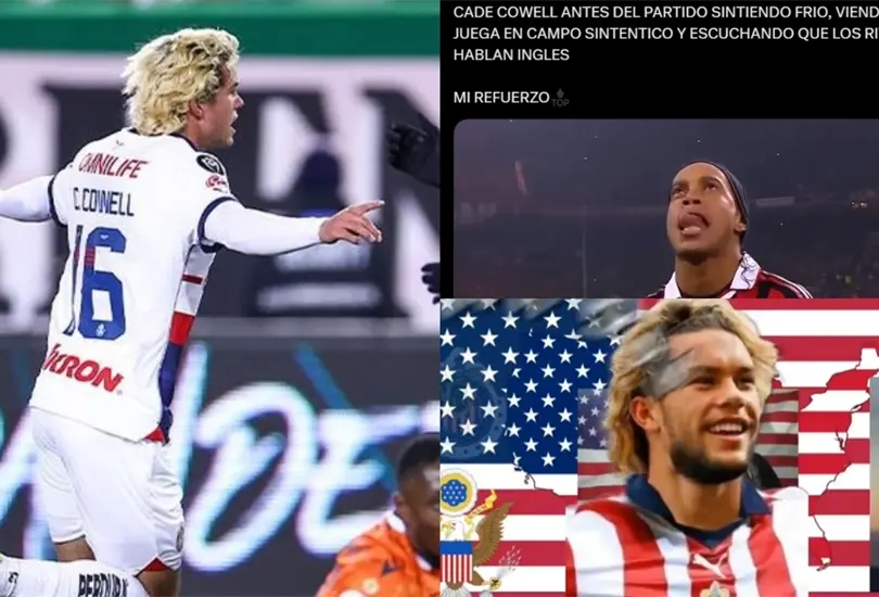 Cade Cowell finalmente anot&oacute; y se convirti&oacute; en protagonista de los memes tras el partido de Chivas vs Forge.