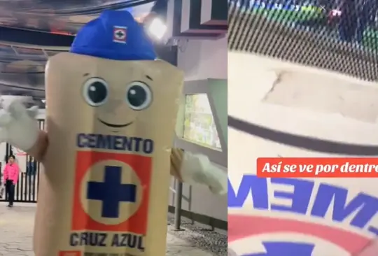 El costalito de Cruz Azul se viralizó por su carisma al momento de animar los partidos.