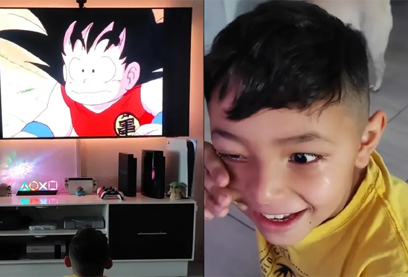 El chico no pudo contenerse ante una de las escenas m&aacute;s emotivas del anime.