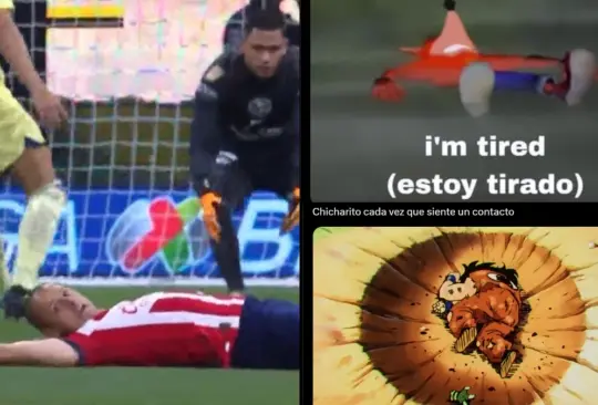 Javier Chicharito Hernández ha sido criticado por los aficionados debido a sus constantes clavados en el partido entre Chivas y América.