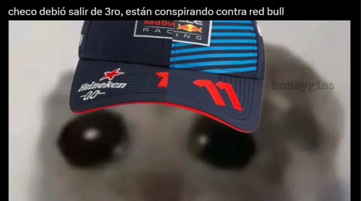 'Checo' Pérez es víctima de los memes tras no aprovechar el abandono de Verstappen