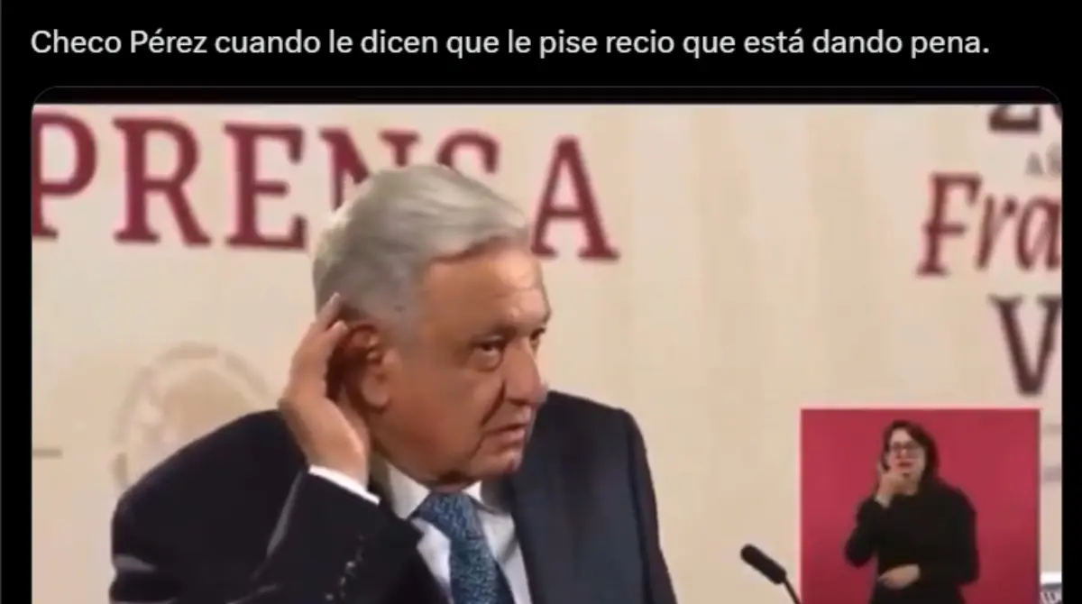 'Checo' Pérez es víctima de los memes tras no aprovechar el abandono de Verstappen