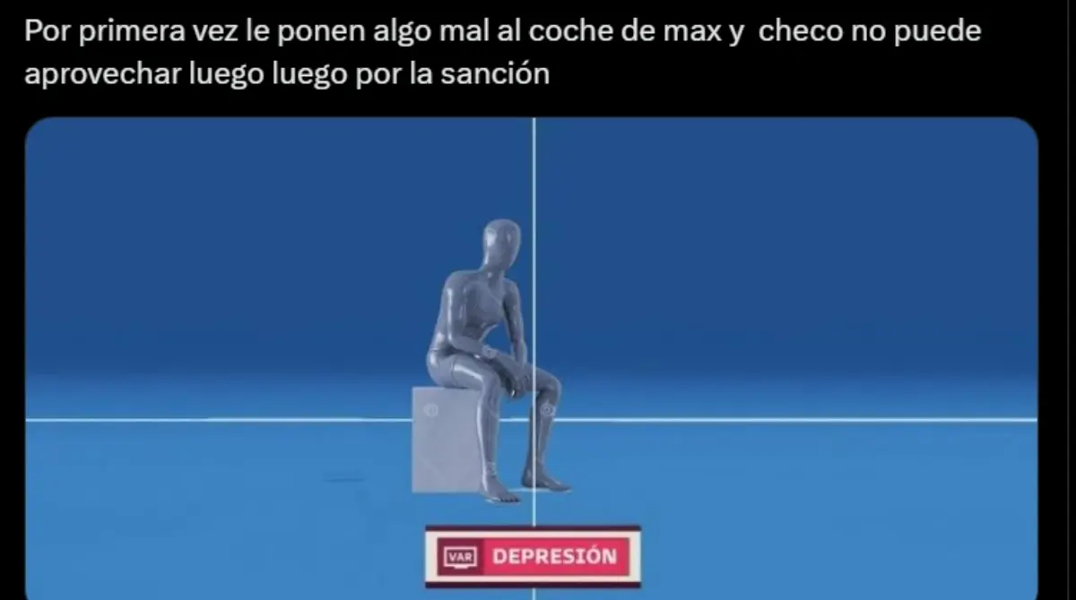 'Checo' Pérez es víctima de los memes tras no aprovechar el abandono de Verstappen