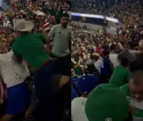 Mexicanos golpean a aficionado estadounidense tras derrota en Nations League (VIDEO)