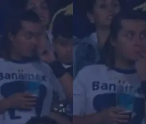 TUDN capta a aficionado de Pumas comiéndose los mocos en partido vs Cruz Azul (VIDEO)