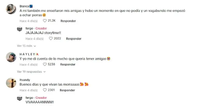 Las mujeres contaron sus anécdotas de los que fue aprender a usar una bici para ellas. Captura de pantalla