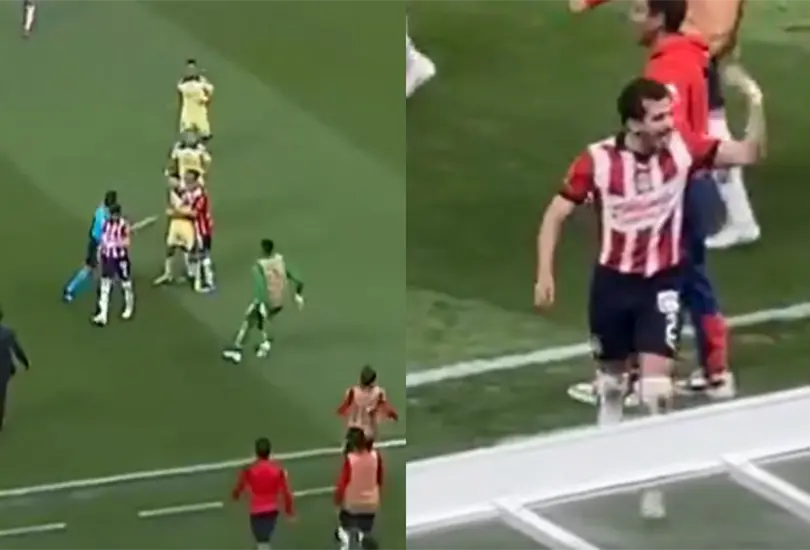 Los aficionados de Chivas han celebrado una agresi&oacute;n de Alan Mozo a &Aacute;lvaro Fidalgo.