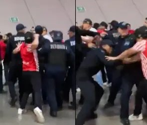 Aficionado de Chivas golpea a policía tras derrota contra América en el Estadio Akron (VIDEO)
