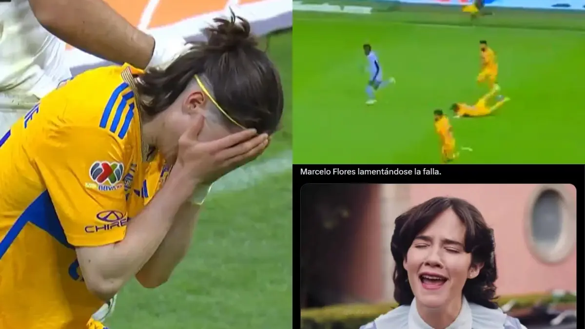 Marcelo Flores tuvo un partido para el olvido en el América vs Tigres tras ser retirado por Javairo Dilrosun.