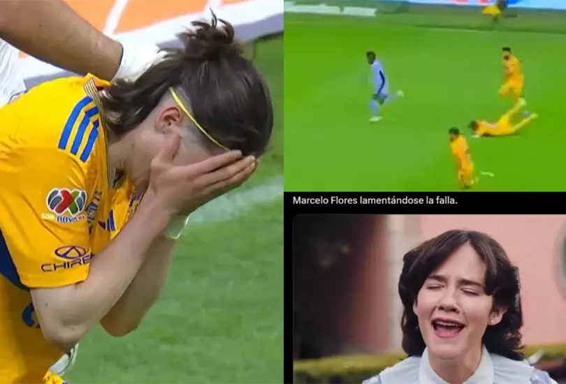 Marcelo Flores tuvo un partido para el olvido en el Am&eacute;rica vs Tigres tras ser retirado por Javairo Dilrosun.
