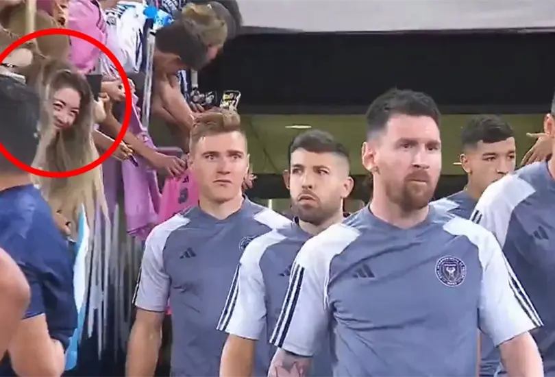 Lionel Messi tuvo un gesto peculiar con Katty Mart&iacute;nez.