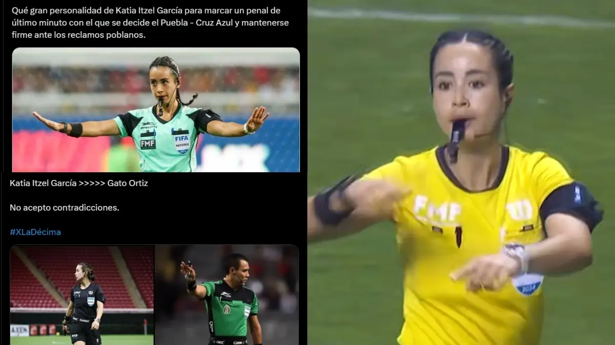 Katia Itzel García fue elogiada por su trabajo en el partido entre Puebla y Cruz Azul, mismo que terminó llevándose la 'Máquina Cementera'.