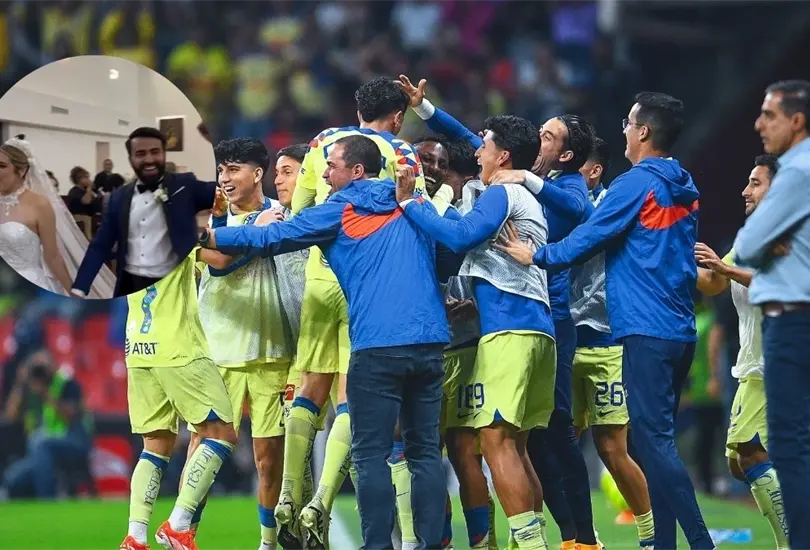 Un novio se volvi&oacute; viral al enterarse de la goleada del Am&eacute;rica sobre Toluca durante su boda
