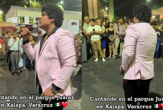 El joven que parece una copia de el Príncipe de la Canción por su voz ha cautivado a bastante público local. 