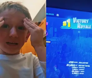 Niño consigue su primera victoria en Fortnite y su reacción la ven millones en TikTok (VIDEO)