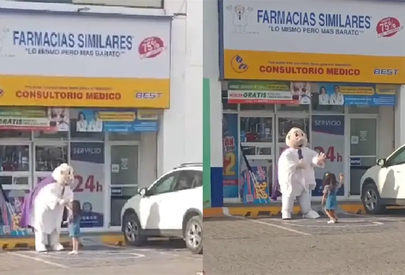 Esta ni&ntilde;a fue captada en medio de una batalla de pasos alocados junto con el Dr.Simi