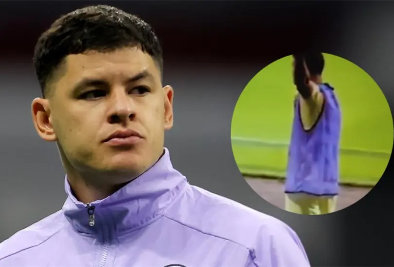 Richard Sánchez lanzó gesto obsceno a aficionado. Richard Sánchez lanzó gesto obsceno a aficionado.