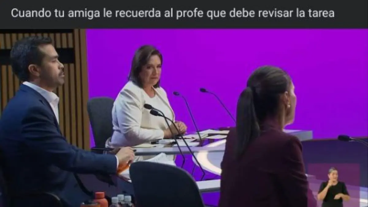 Los mejores memes que dejó el Debate Presidencial 2024 entre Sheinbaum, Xóchitl y Máynez