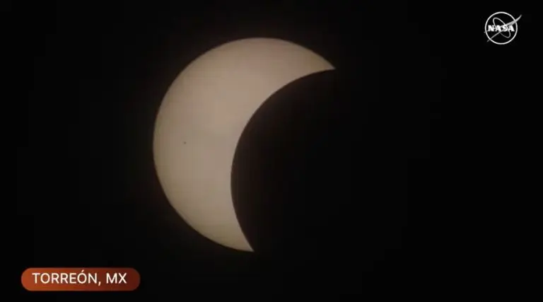 El Eclipse Solar 2024 en Torreón capturado por el telescopio de la NASA - Captura