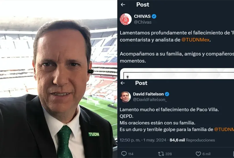 Paco Villa, narrador de Televisa, falleci&oacute; y el mundo del deporte reaccion&oacute; a la noticia