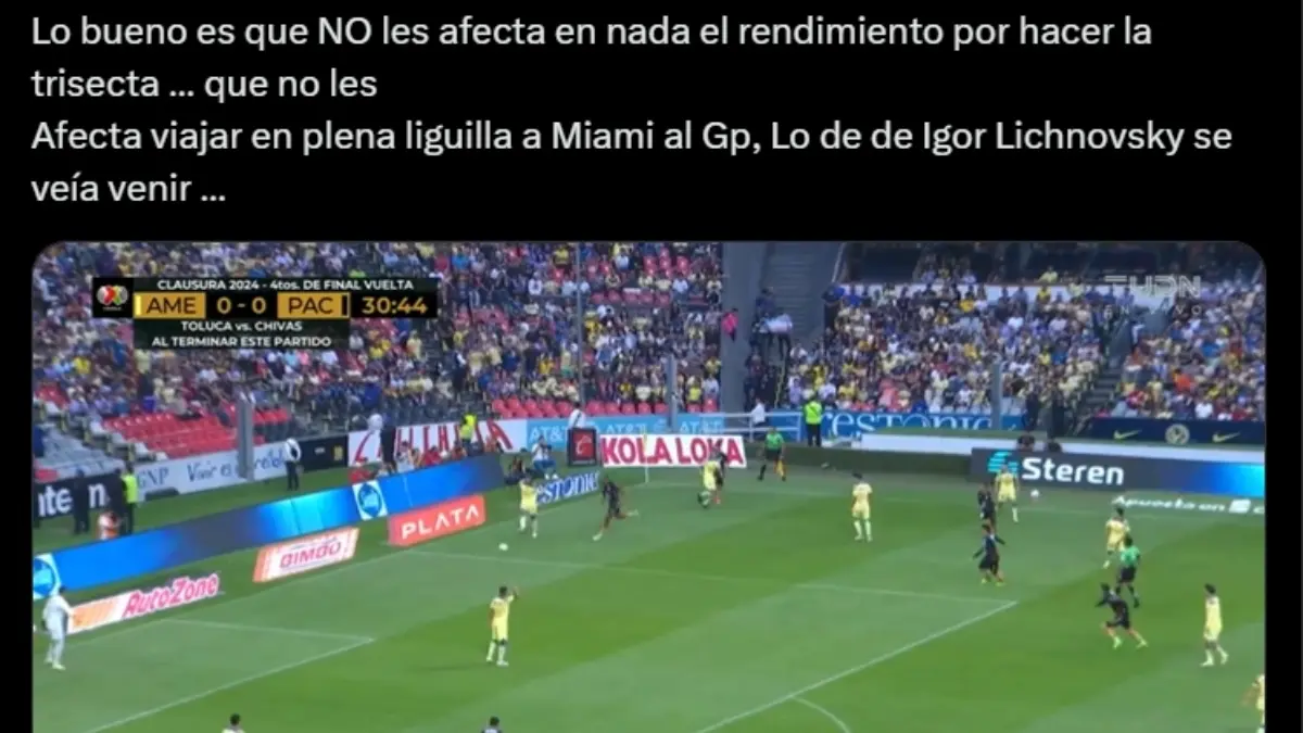 América pasó de una jugada 'europea', desde la perspectiva del equipo de TUDN, a ser víctima de un gol luego de que Lichnovsky le diera un pase a Oussama Idrissi.