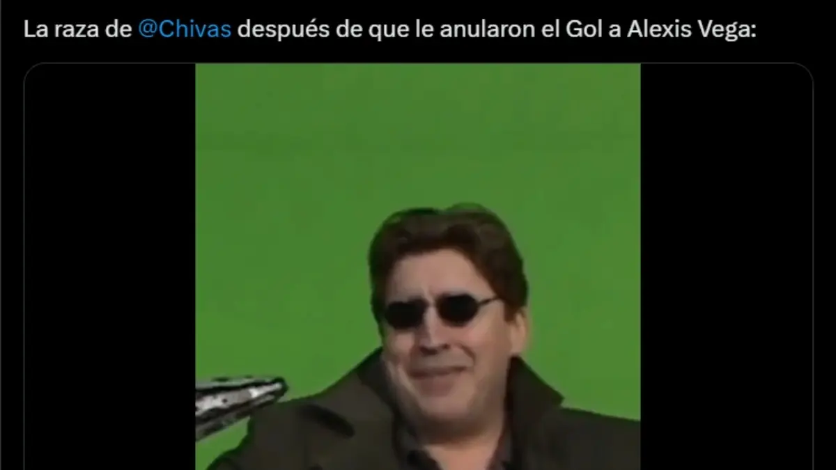 Alexis Vega es v&iacute;ctima de los memes por llorar tras meterle gol anulado a las Chivas
